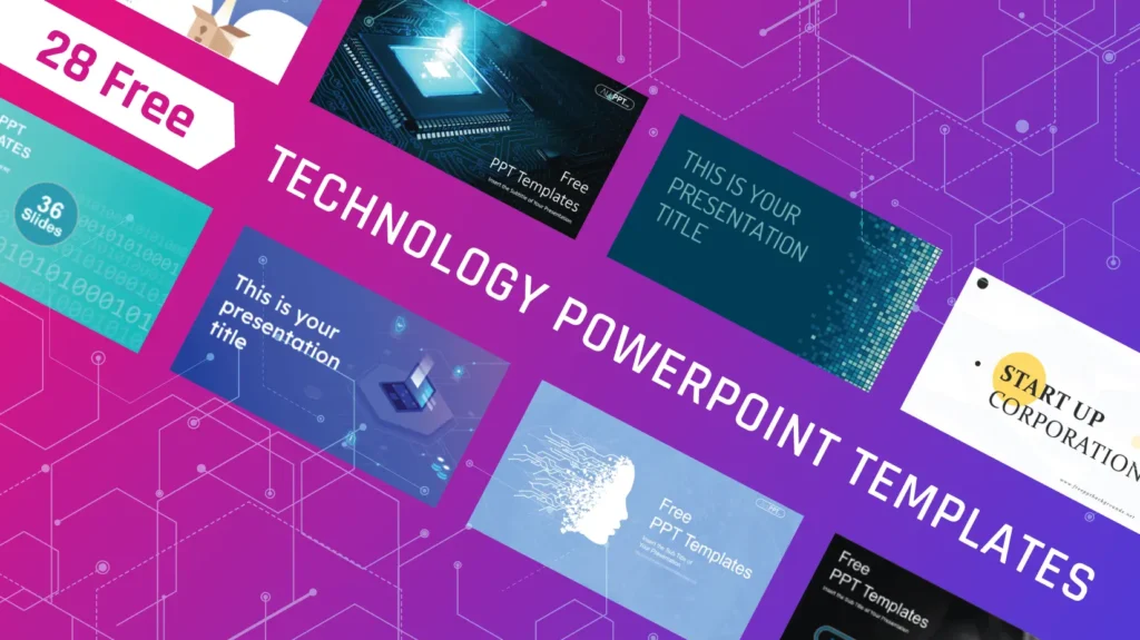 Powerpoint Slide Template Showing Digital Technology Providers​